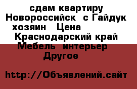 сдам квартиру Новороссийск, с.Гайдук,хозяин › Цена ­ 15 000 - Краснодарский край Мебель, интерьер » Другое   